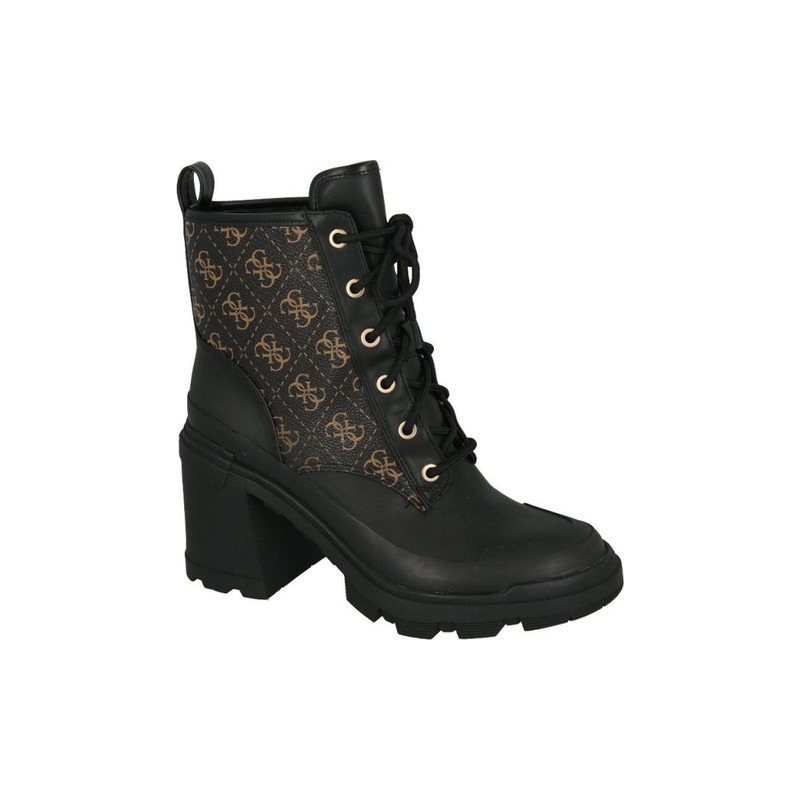 Czarne botki Guess w stylu casual ze skóry