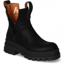 Czarne botki Nessi z nubuku