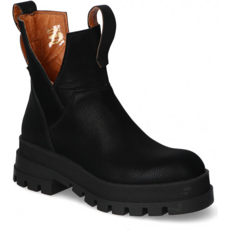 Czarne botki Nessi z nubuku