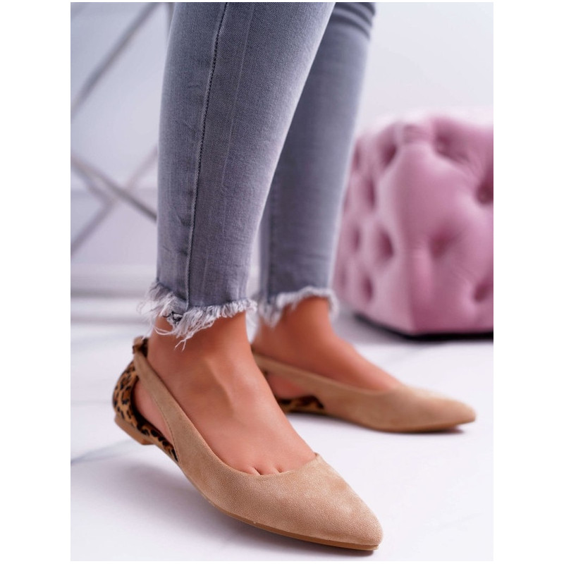 Baleriny Lu Boo z płaską podeszwą z zamszu w stylu casual