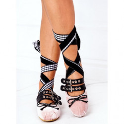 Baleriny Lu Boo z weluru w stylu casual