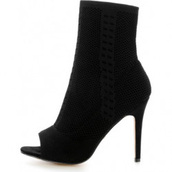 Czarne botki Prima Moda na szpilce