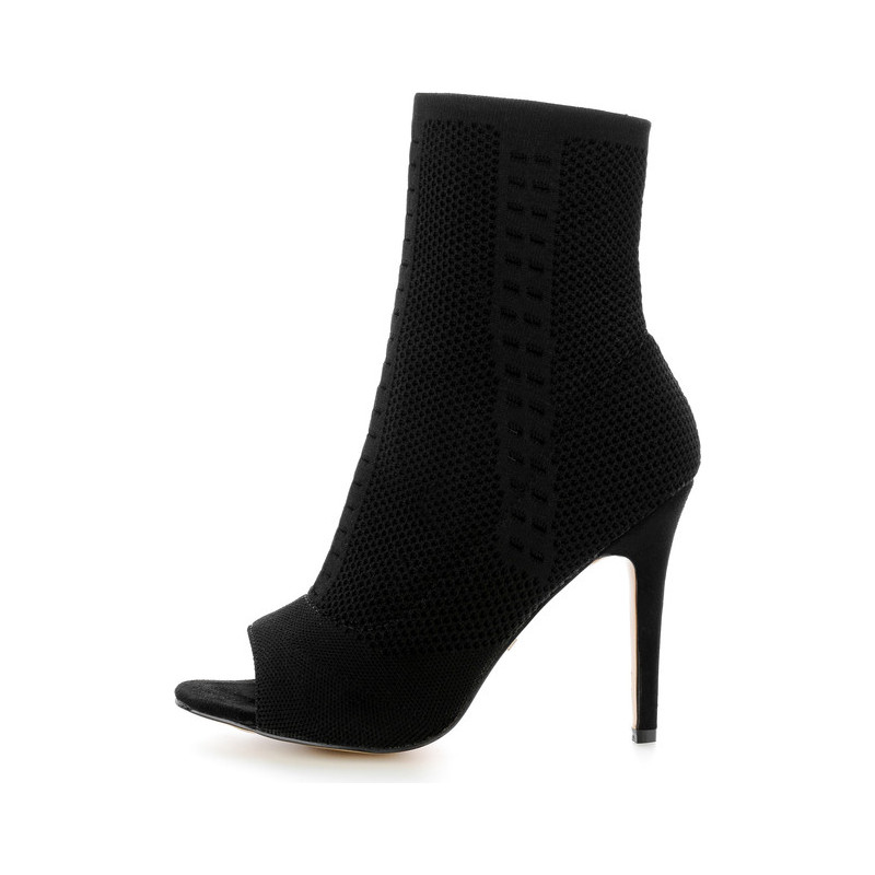 Czarne botki Prima Moda na szpilce