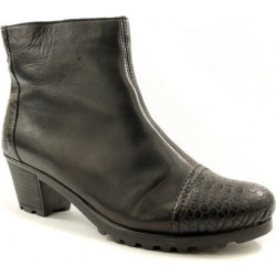 Czarne botki Rieker na zamek