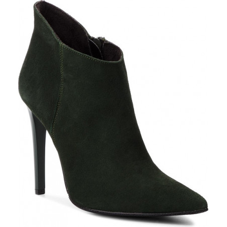 Czarne botki Sergio Bardi na szpilce z zamszu