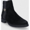 Czarne botki Tommy Hilfiger z zamszu