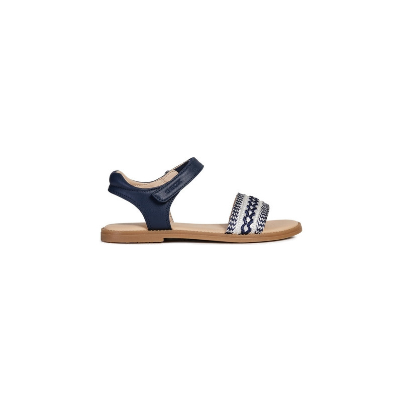 Czarne buty dziecięce letnie Geox na rzepy
