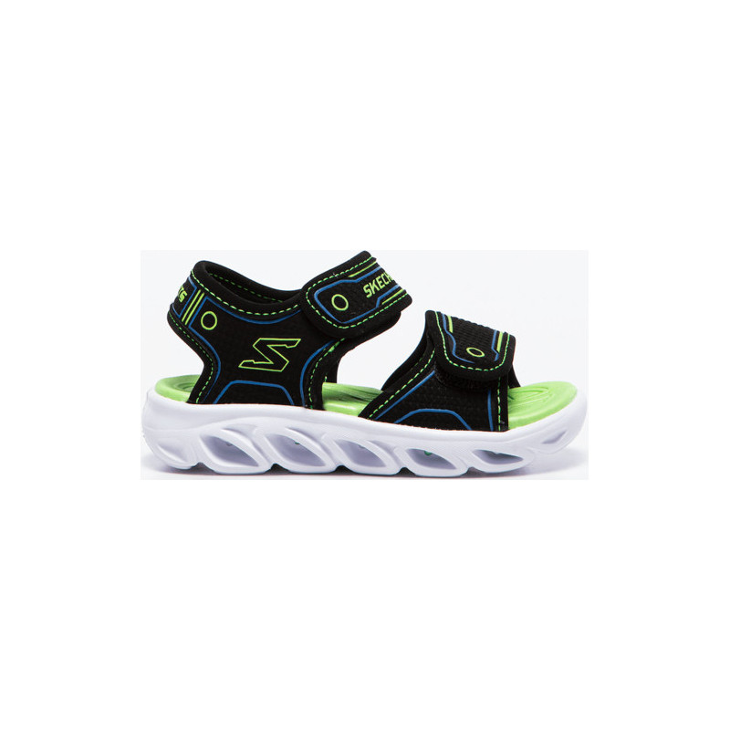 Czarne buty dziecięce letnie Skechers na rzepy