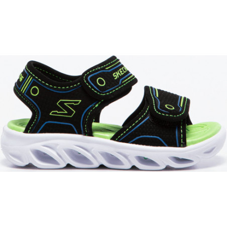 Czarne buty dziecięce letnie Skechers na rzepy
