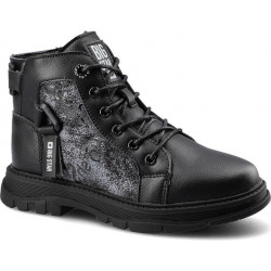 Czarne buty dziecięce zimowe Big Star sznurowane