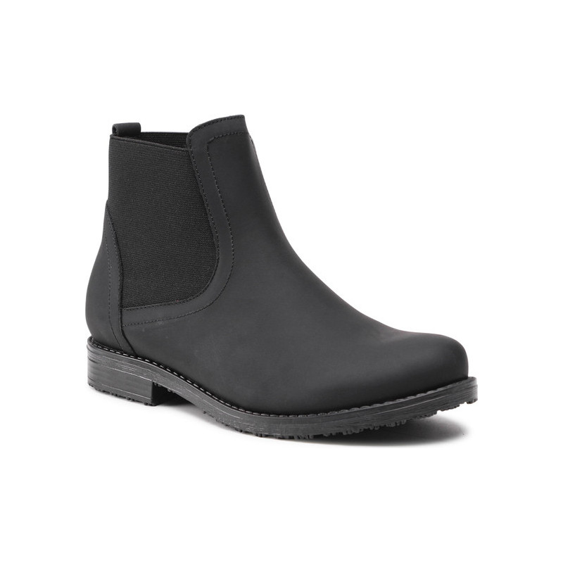 Czarne buty dziecięce zimowe Flamingo z nubuku