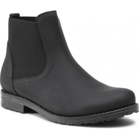 Czarne buty dziecięce zimowe Flamingo z nubuku