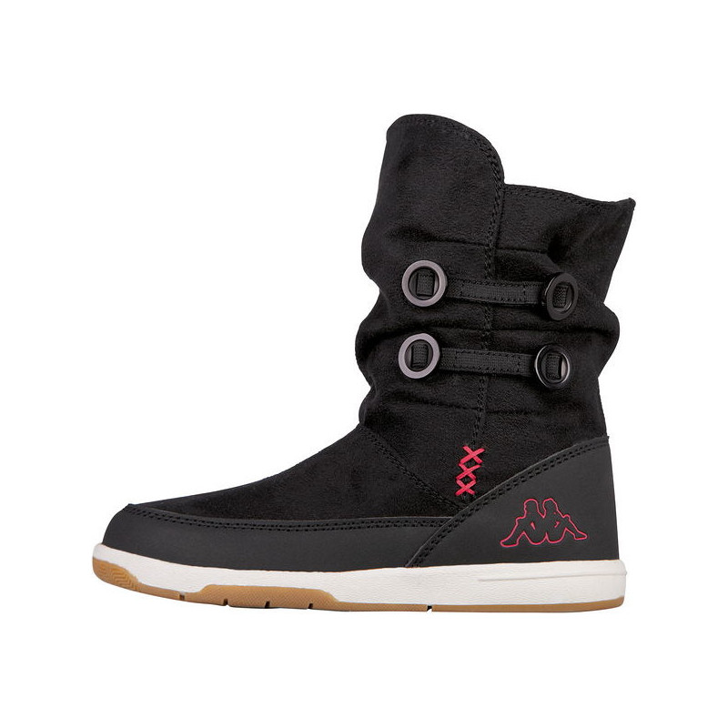 Czarne buty dziecięce zimowe Kappa