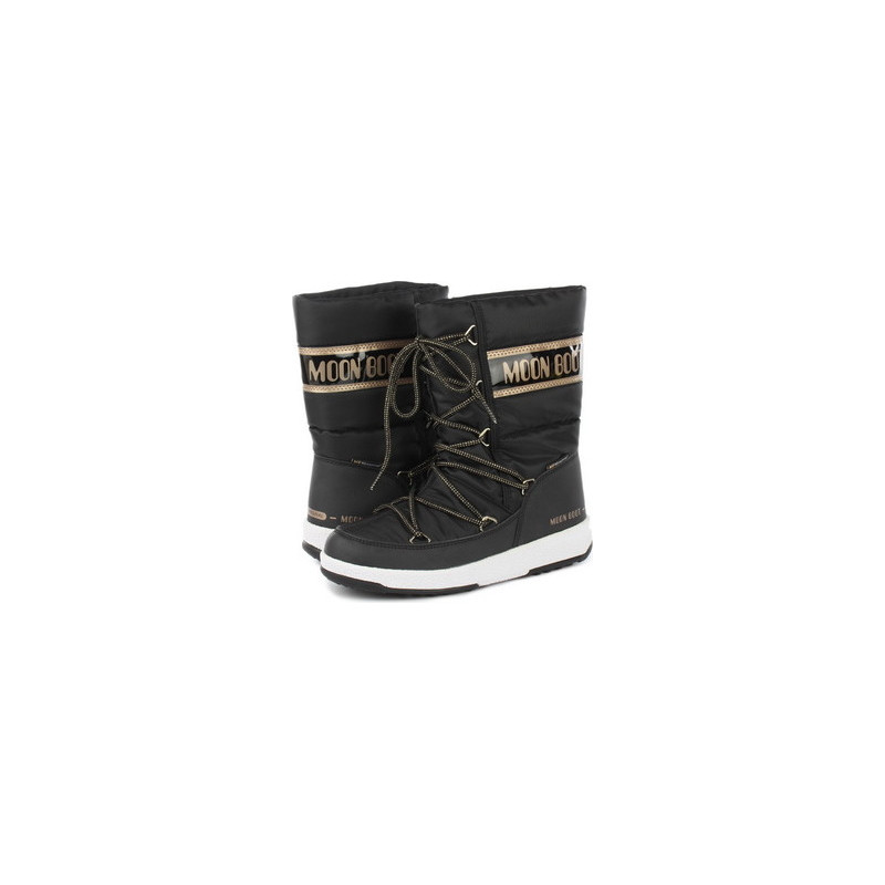 Czarne buty dziecięce zimowe Moon Boot
