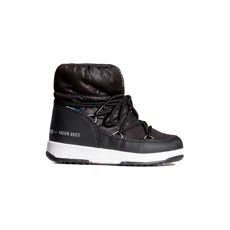 Czarne buty dziecięce zimowe Moon Boot sznurowane