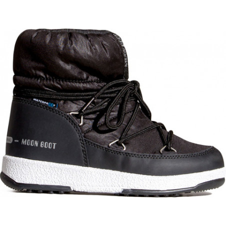 Czarne buty dziecięce zimowe Moon Boot sznurowane