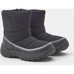 Czarne buty dziecięce zimowe Sinsay