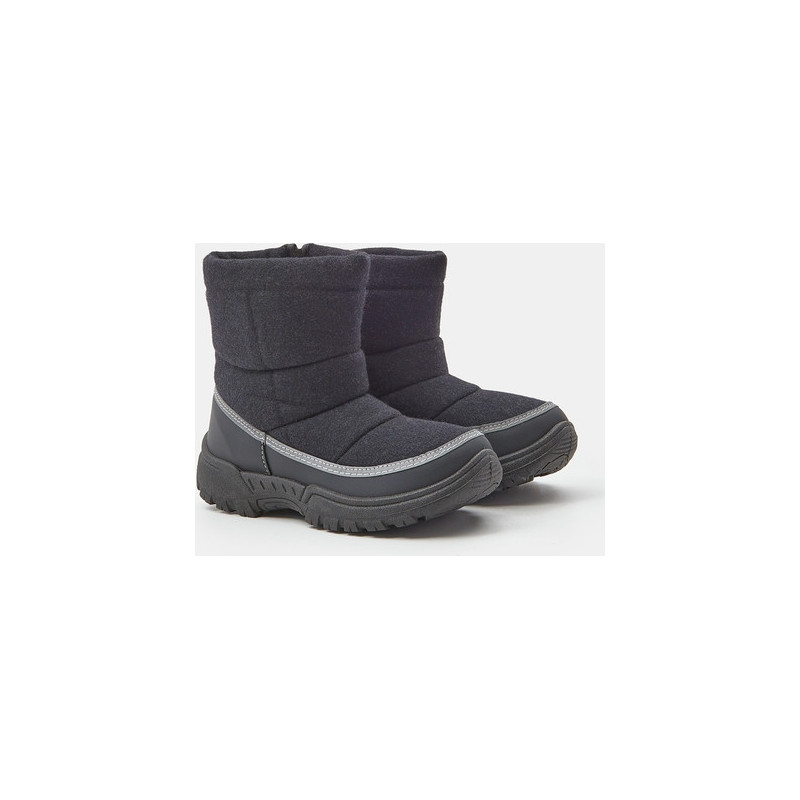 Czarne buty dziecięce zimowe Sinsay