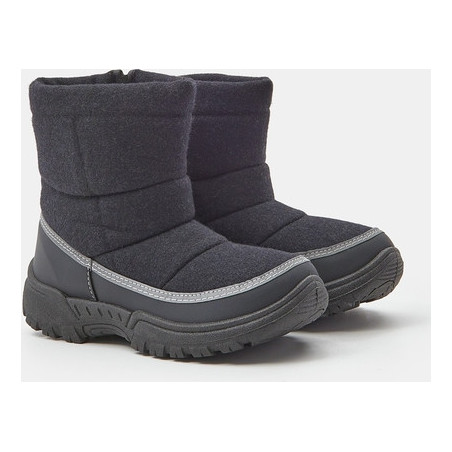 Czarne buty dziecięce zimowe Sinsay
