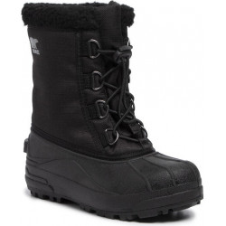 Czarne buty dziecięce zimowe Sorel