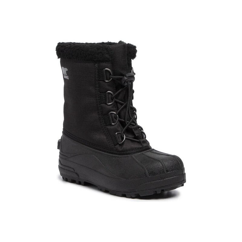 Czarne buty dziecięce zimowe Sorel