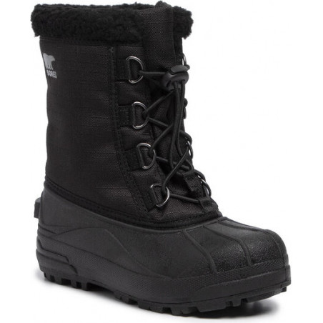 Czarne buty dziecięce zimowe Sorel
