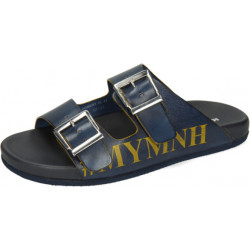Czarne buty letnie męskie Melvin & Hamilton z klamrami ze skóry