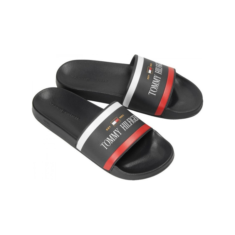 Czarne buty letnie męskie Tommy Hilfiger
