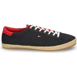 Czarne buty letnie męskie Tommy Hilfiger sznurowane