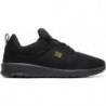 Czarne buty sportowe DC Shoes z płaską podeszwą w młodzieżowym stylu