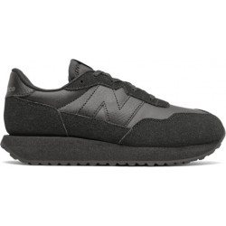 Czarne buty sportowe dziecięce New Balance z zamszu sznurowane