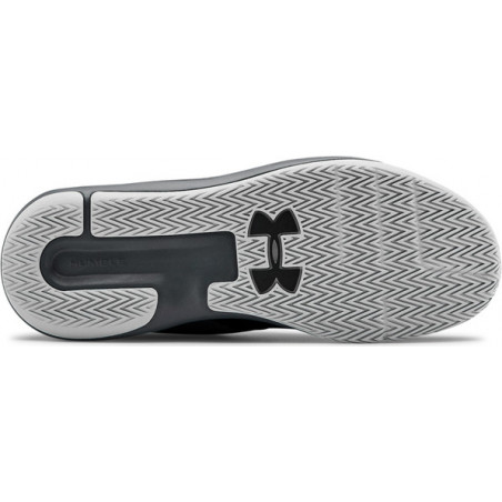 Czarne buty sportowe dziecięce Under Armour ze skóry sznurowane