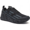 Czarne buty sportowe Emporio Armani sznurowane w sportowym stylu