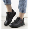 Czarne buty sportowe Gemre.com.pl w sportowym stylu sznurowane