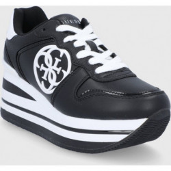 Czarne buty sportowe Guess w sportowym stylu na platformie sznurowane