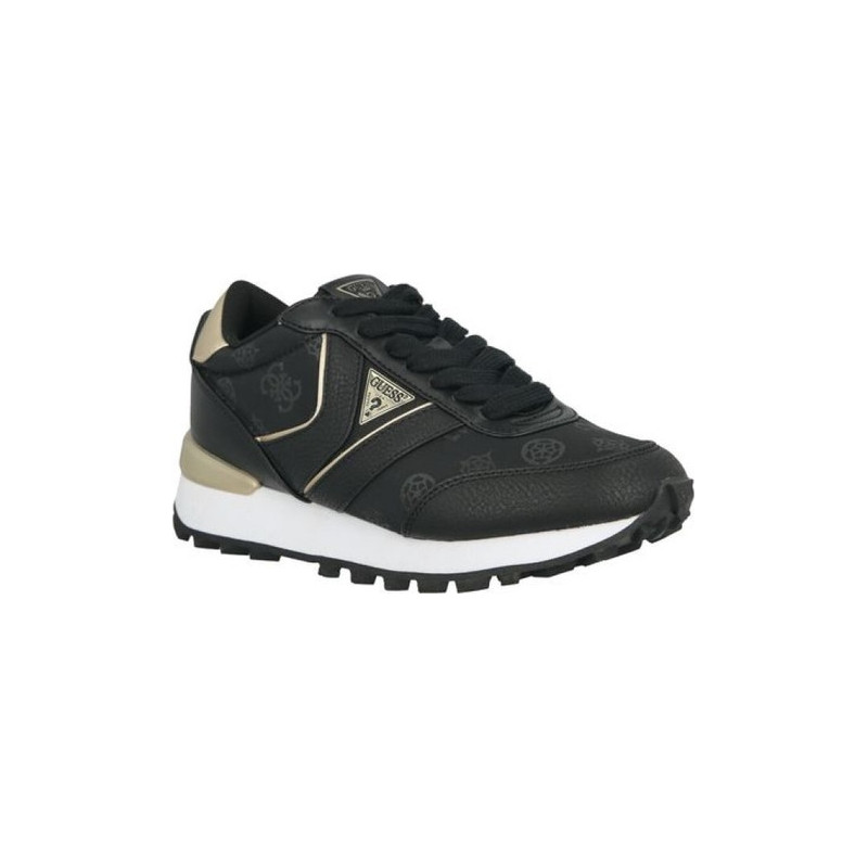 Czarne buty sportowe Guess w sportowym stylu ze skóry