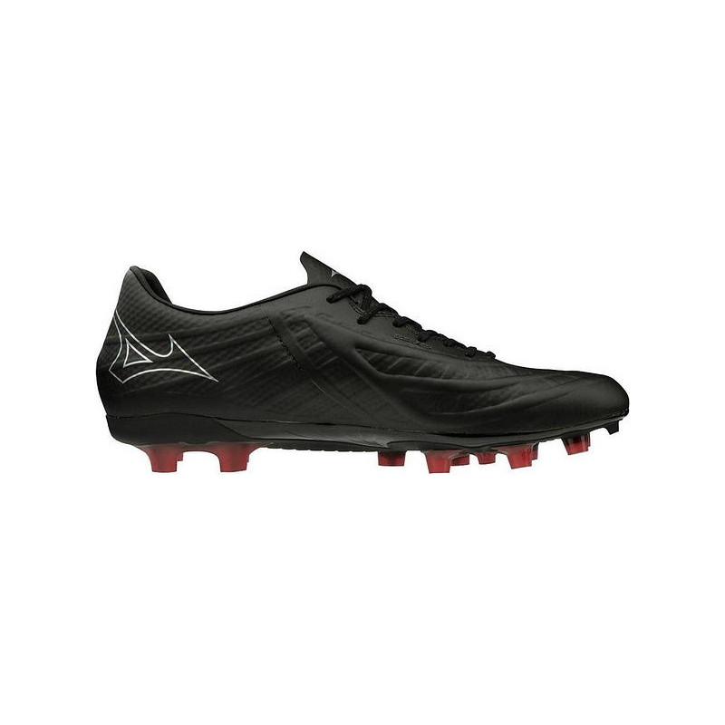 Czarne buty sportowe Mizuno w sportowym stylu ze skóry