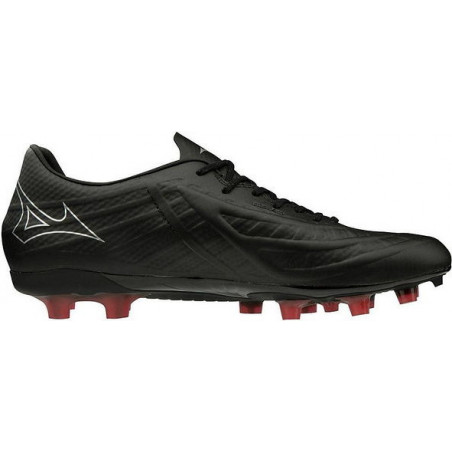 Czarne buty sportowe Mizuno w sportowym stylu ze skóry