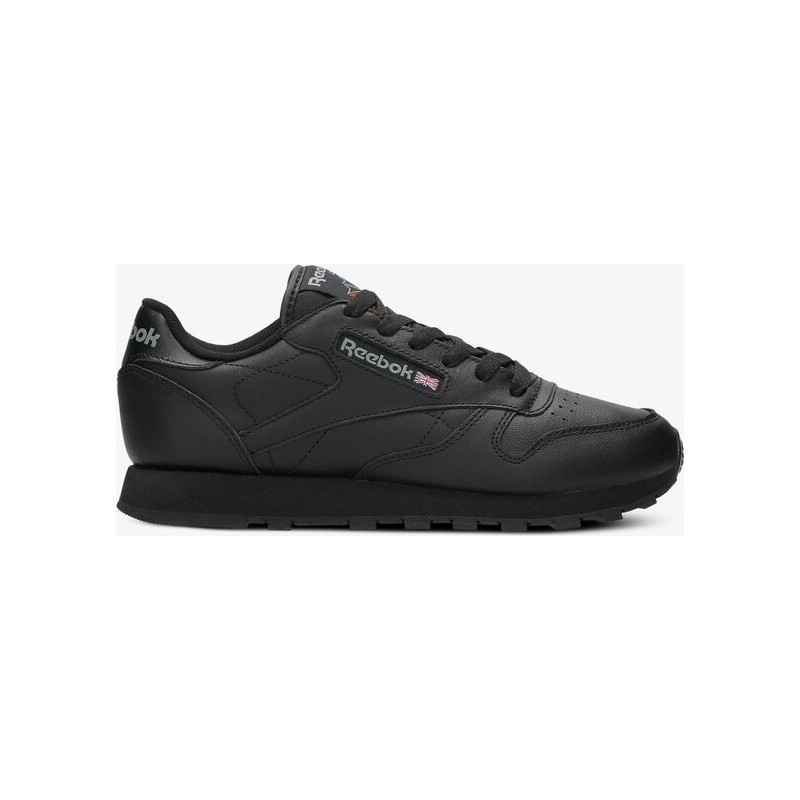 Czarne buty sportowe Reebok w sportowym stylu ze skóry