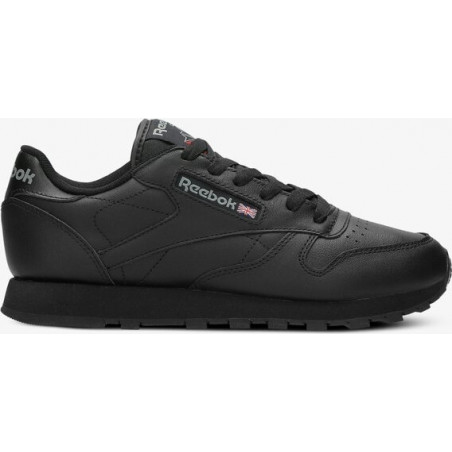 Czarne buty sportowe Reebok w sportowym stylu ze skóry
