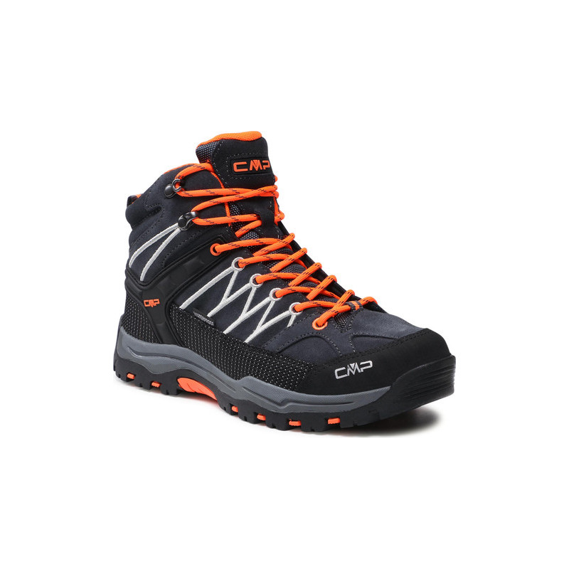 Czarne buty trekkingowe CMP z płaską podeszwą sznurowane