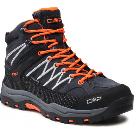 Czarne buty trekkingowe CMP z płaską podeszwą sznurowane