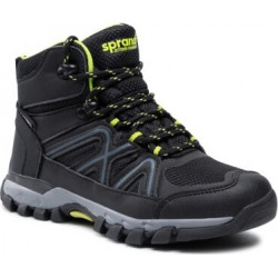 Czarne buty trekkingowe dziecięce Sprandi sznurowane