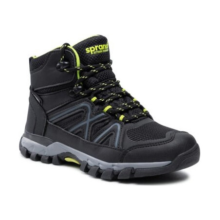 Czarne buty trekkingowe dziecięce Sprandi sznurowane