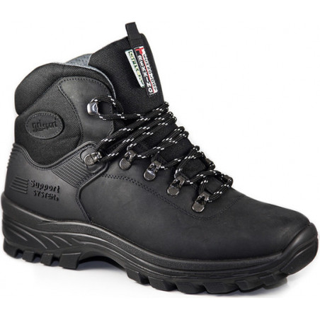 Czarne buty trekkingowe Grisport sznurowane