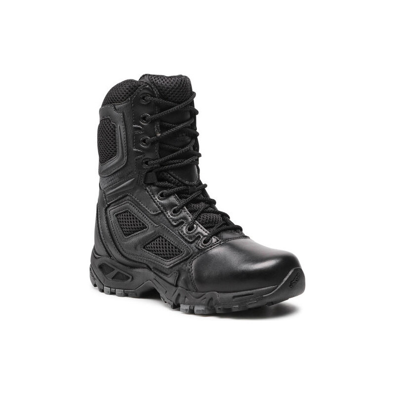 Czarne buty trekkingowe Magnum z płaską podeszwą sznurowane