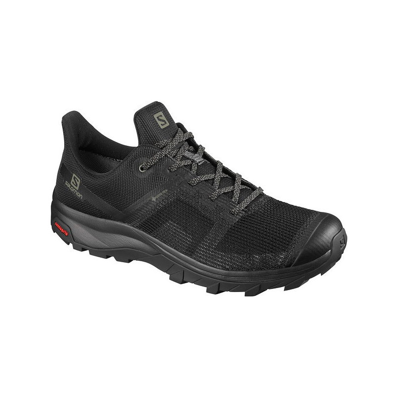 Czarne buty trekkingowe Salomon sznurowane
