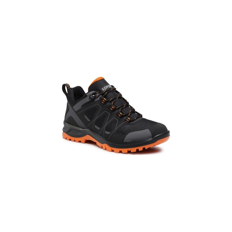 Czarne buty trekkingowe Sprandi Outdoor Performance sznurowane