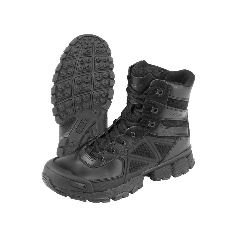 Czarne buty zimowe Bates sznurowane