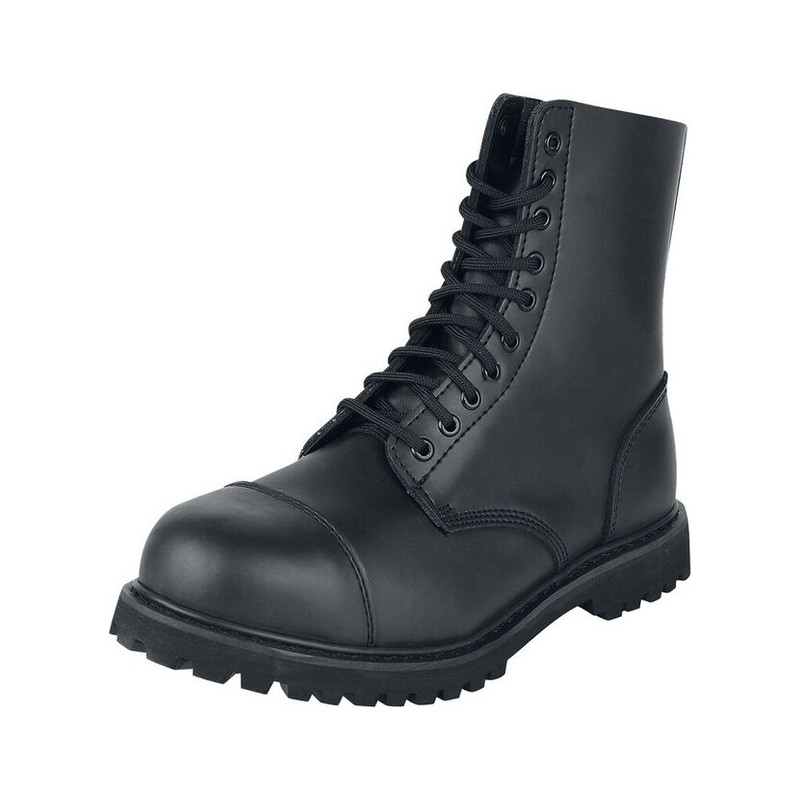 Czarne buty zimowe Brandit w militarnym stylu